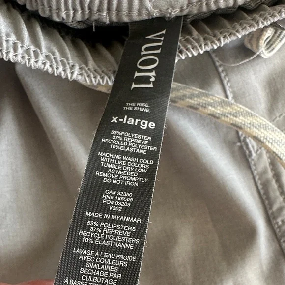 Vuori Silver Gray Men's Athletic Shorts - Picture 4 of 6